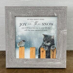 Kitten Framed Print - Joy in The Snow